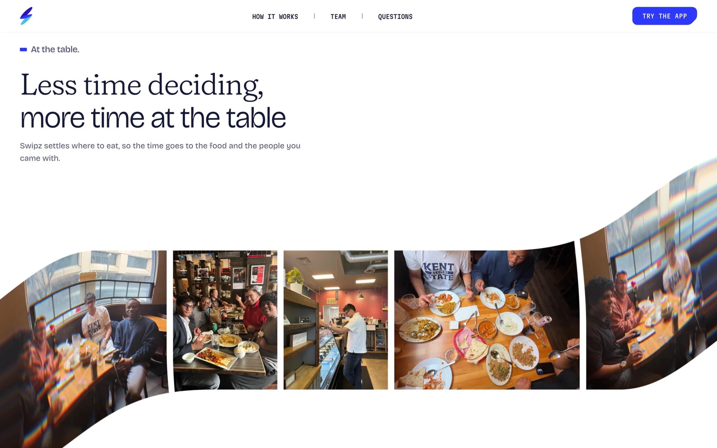 Less time deciding, more time at the table.